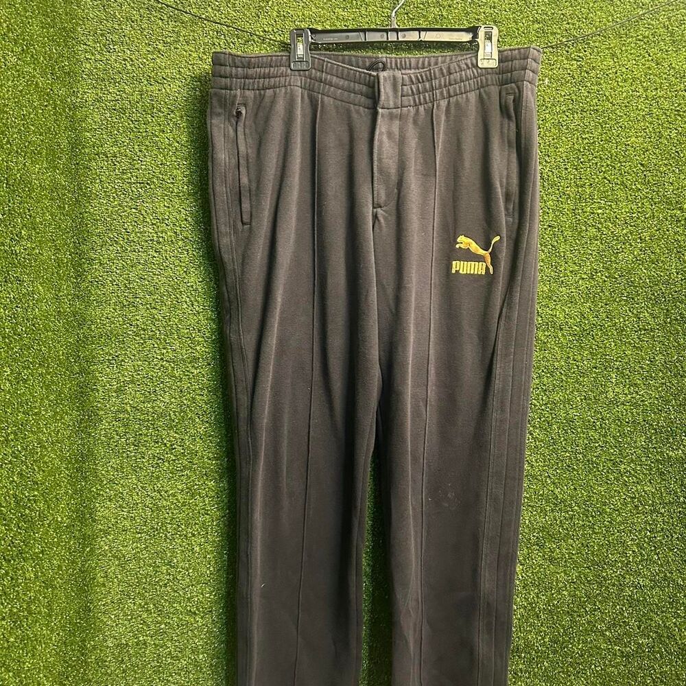 Puma Men's Black and Navy Joggers-tracksuits